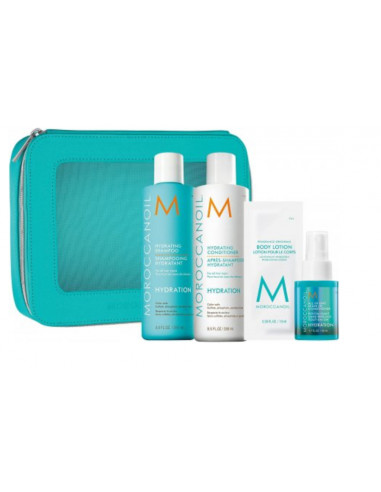 Moroccanoil Daily Rituals Hydration, zestaw nawilżający + kosmetyczka