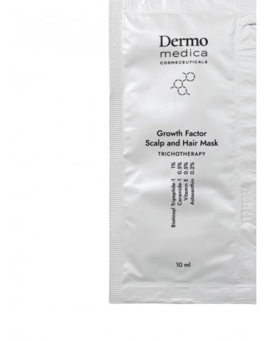 Dermomedica Growth Factor Scalp And Hair Mask 10x 10ml Trychologiczna regeneracja skóry głowy i wzrost włosów