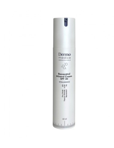 Dermomedica Resveratrol Mineral Cream SPF 30 przeciwstarzeniowo, zapobiega powstawaniu przebarwień 60ml