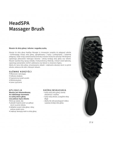Dermomedica Head Spa Massager Brush 1 szt Masażer do skóry głowy