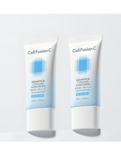 Cell Fusion C Aquatica Cooling Sunscreen SPF50+ PA++++ 2x35ml Krem chłodząco-nawilżający SPF50+ (UVA, UVB, HEV)